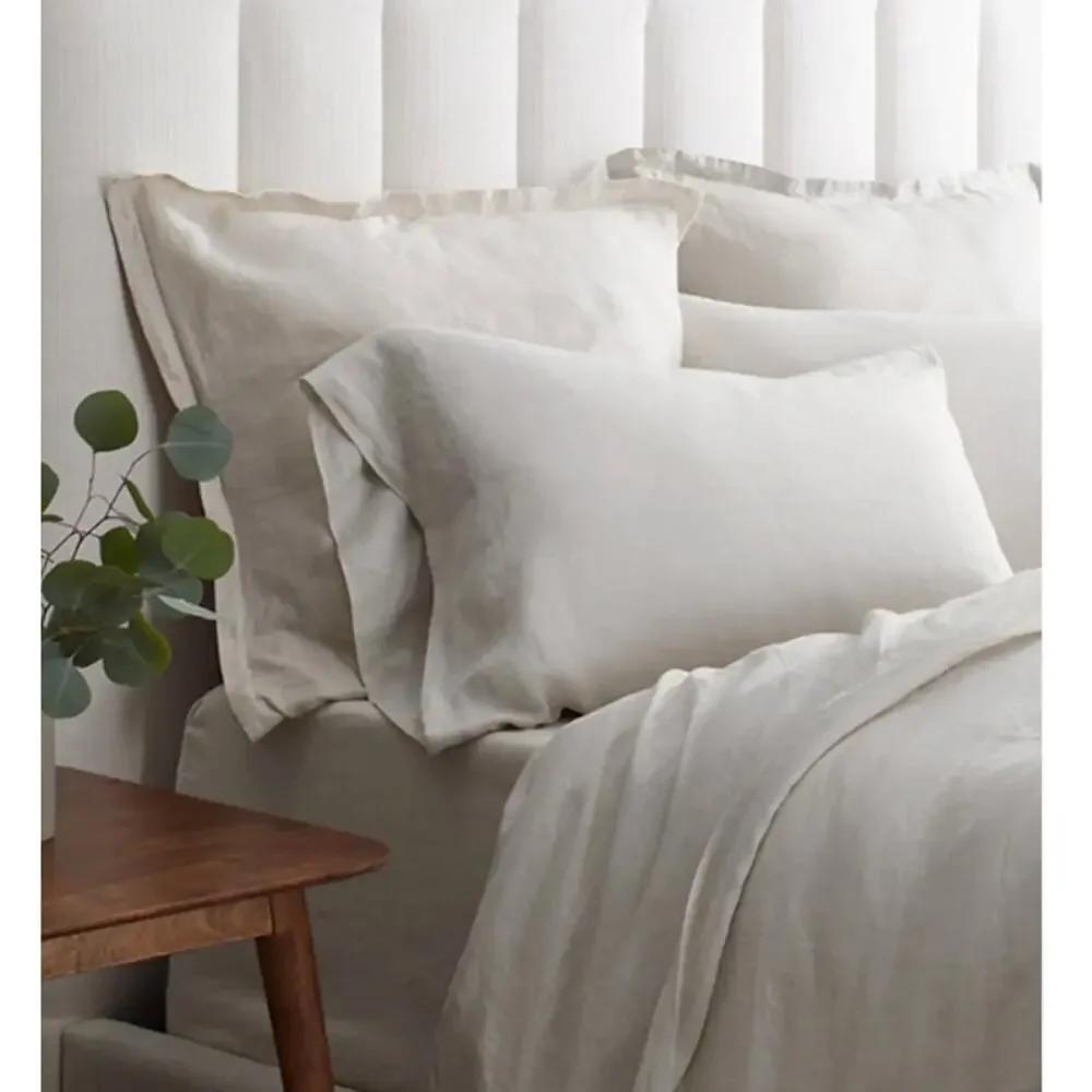 Quince European Luxury Classic Linen Euro Sham 26X26 Sand NWOT #14